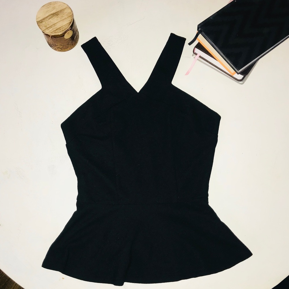New Look Black peplum top